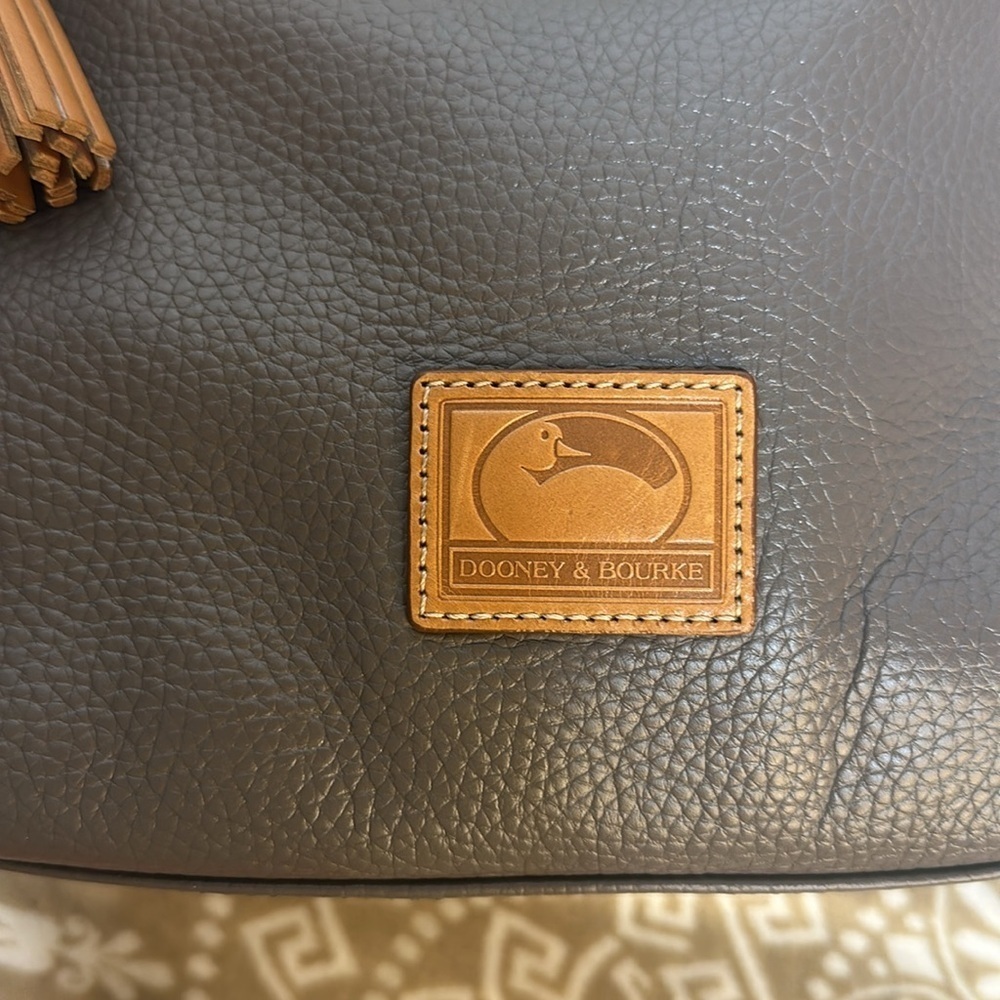 Dooney & Bourke Patterson Paige Gray Pebble Leather Hobo Bag, $298 - Picture 4 of 13